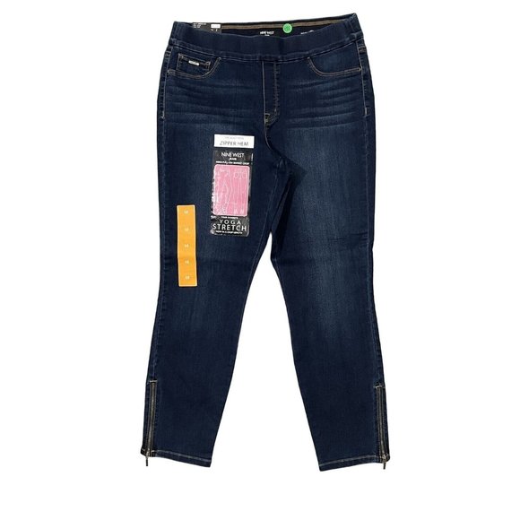 Nine West Denim - NWT Nine West Heidi Pull-on Skinny Crop Yoga Stretch Women's Jeans Blue NWT SZ12